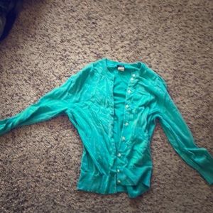 JCrew Mint Aqua Cardigan